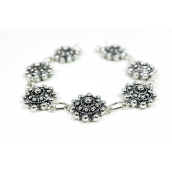 Pulsera Botón Charro Plata de Ley 008N-P7S | 56,88 € | Joyería Flores