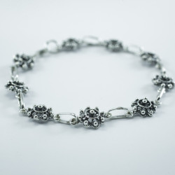 Pulsera Botón Charro Plata de Ley 002/P9S | 36,88 € | Joyería Flores