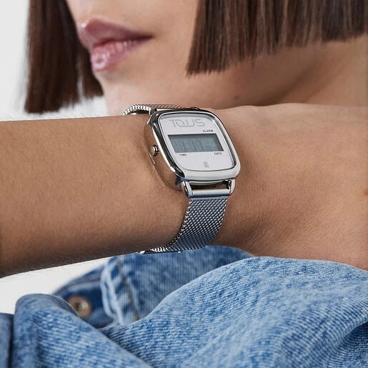 Reloj TOUS para mujer de la colección D-LOGO fabricado en acero
