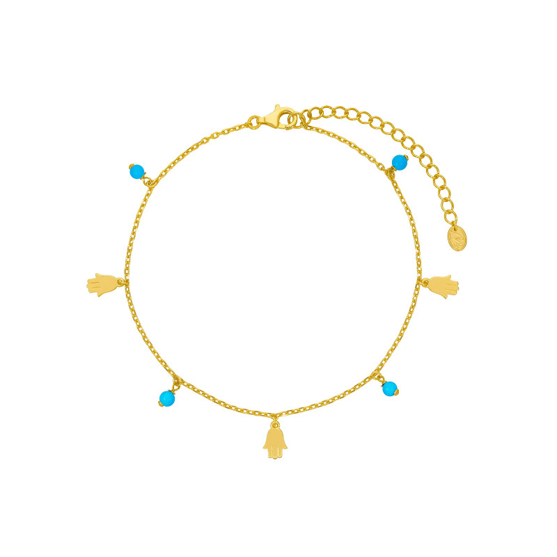 Tobillera Marea Mano Fatima Plata D02709/AB | 37,90 € | Joyería Flores