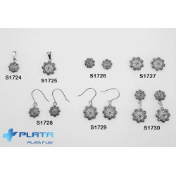 Aros Botón Charro Marquesitas Plata S1738 | 31,19 € | Joyería Flores