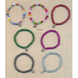 Pulsera Botón Charro Azules Elástica S1112-A | 12,44 € | Joyería Flores