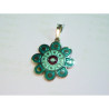 Colgante Botón Charro Esmalte Turquesa S1672-T | 34,94 € | Joyería Flores