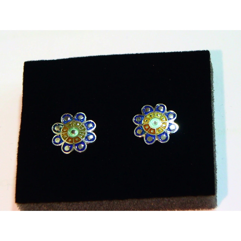 Pendientes Botón Charro Esmalte Azul S1673-A | 21,19 € | Joyería Flores Pendientes Botón Charro Esmalte Azul S1673-A | 21,19 € | Joyería Flores