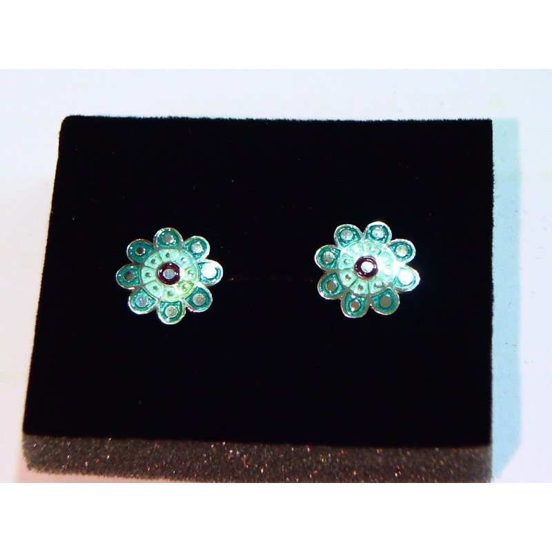 Pendientes Botón Charro Esmalte Turquesa S1673-T | 21,19 € | Joyería Flores Pendientes Botón Charro Esmalte Turquesa S1673-T | 21,19 € | Joyería Flores