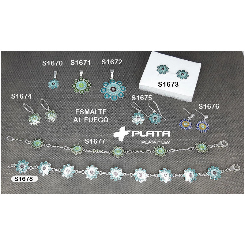 Pulsera Botón Charro Esmalte Turquesa S1677-T | 61,19 € | Joyería Flores Pulsera Botón Charro Esmalte Turquesa S1677-T | 61,19 € | Joyería Flores