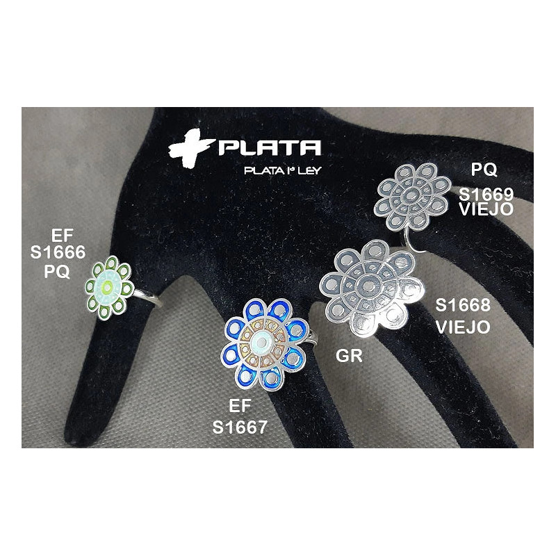 Sortija Botón Charro Abierta Azul S1667-A | 58,69 € | Joyería Flores Sortija Botón Charro Abierta Azul S1667-A | 58,69 € | Joyería Flores