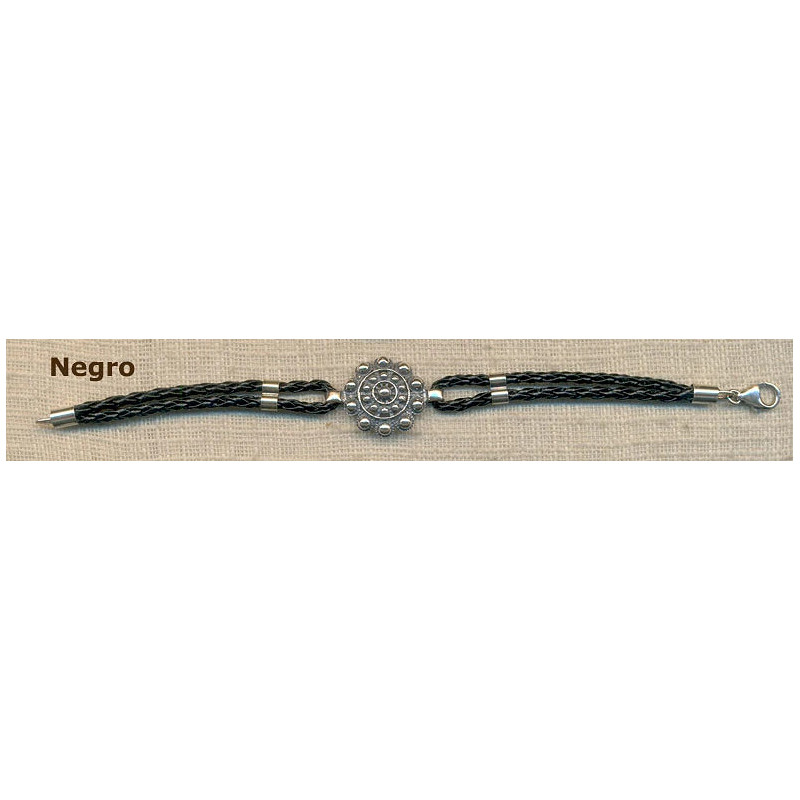 Pulsera Botón Charro Cuero Trenza Negra S1065 | 44,94 € | Joyería Flores Pulsera Botón Charro Cuero Trenza Negra S1065 | 44,94 € | Joyería Flores