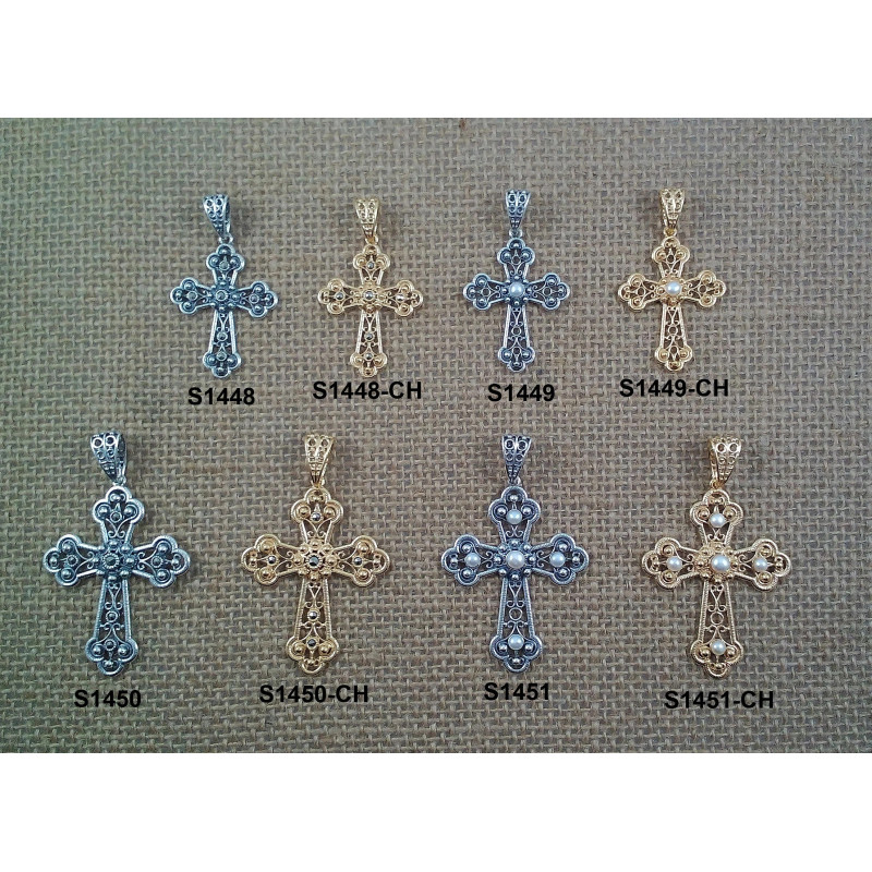 Colgante Cruz Botón Charro Plata de Ley S1448 | 22,44 € | Joyería Flores Colgante Cruz Botón Charro Plata de Ley S1448 | 22,44 € | Joyería Flores