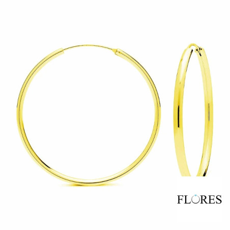 Pendientes Aros Plata Dorados Lisos 60mm 2140225/60 2140225/60 Di Plata Pendientes Aros Plata Dorados Lisos 60mm 2140225/60 2140225/60 Di Plata