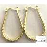 Aros Plata Dorados Ovalados 40mm 2140460/40 | 24,00 € | Joyería Flores