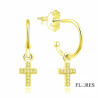 Aros Plata Dorado Cruz Circonitas 2140468/Y | 20,00 € | Joyería Flores