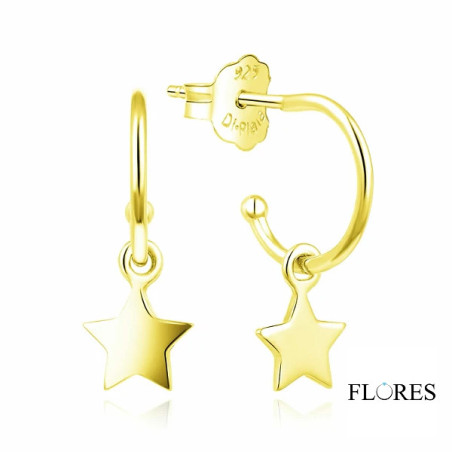 Pendientes Aros Plata Estrellas Dorado 2140483/Y 2140483/Y Di Plata Pendientes Aros Plata Estrellas Dorado 2140483/Y 2140483/Y Di Plata