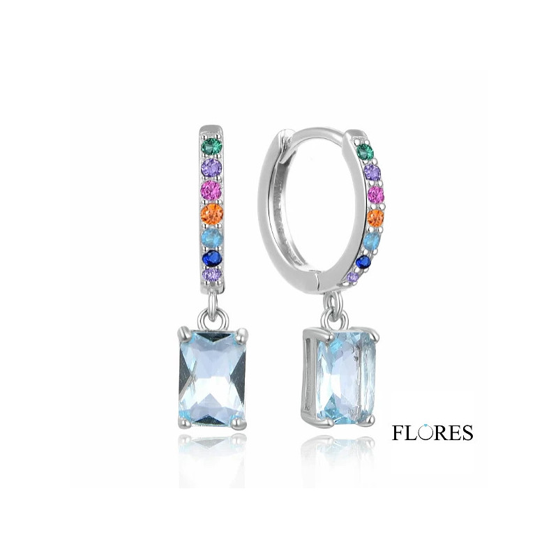 Aros Plata Color Agua Marina 2140587 | 23,00 € | Joyería Flores