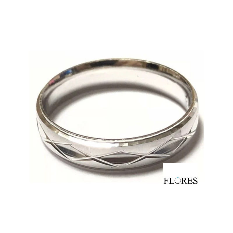 Alianza Plata 4mm Tallada 2260019/22 | 16,00 € | Joyería Flores