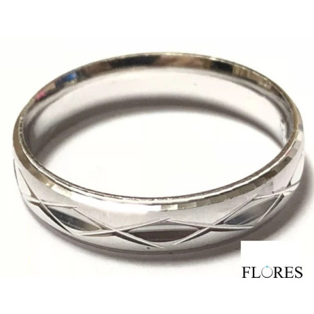 Anillos Alianza Plata 4mm Tallada 2260019/24 2260019/24 Di Plata Anillos Alianza Plata 4mm Tallada 2260019/24 2260019/24 Di Plata
