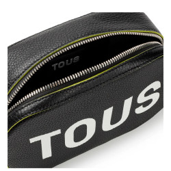 Bandolera piel negra Logo TOUS Lynn 395902516 | 149,00 € | Joyería Flores