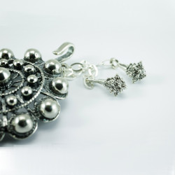 Broche de capa botón charro plata de ley T-311-B | 105,63 € | Joyería Flores