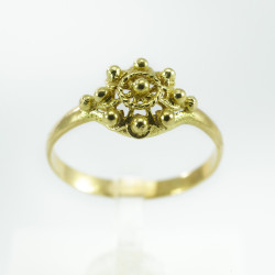Anillo botón charro Oro de ley AS299/15 | 337,38 € | Joyería Flores