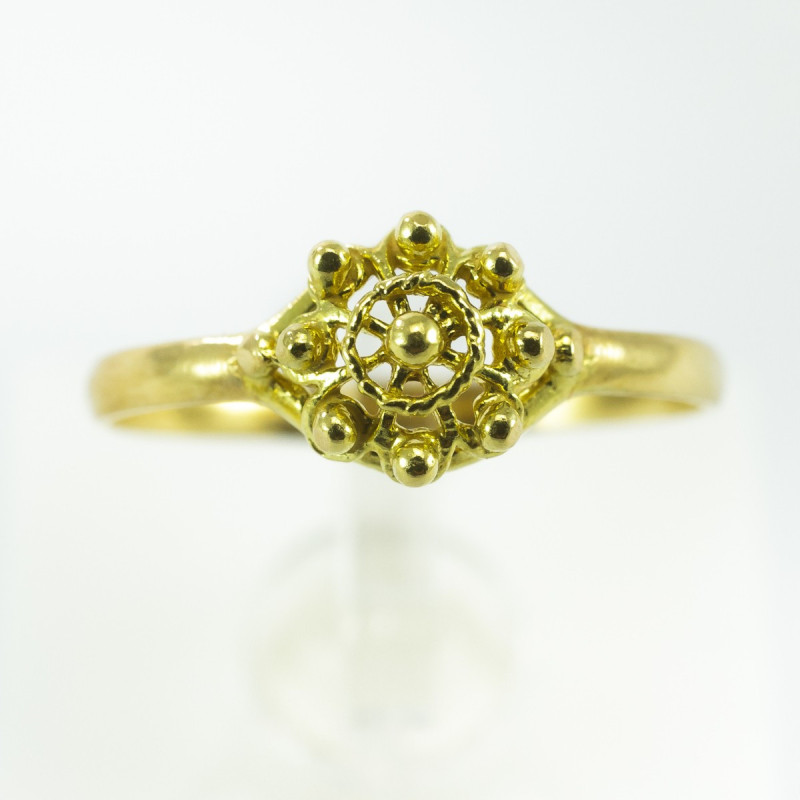 Anillo botón charro Oro de ley AS298/14 | 266,13 € | Joyería Flores