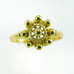 Anillo botón charro Oro de ley AS201/14 | 480,00 € | Joyería Flores