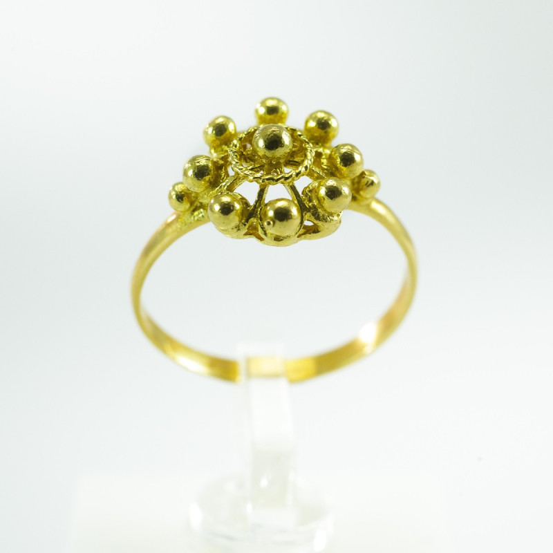Anillo botón charro Oro de ley AS201/14 | 480,00 € | Joyería Flores