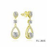 Pendientes Plata Dorado Circonitas 2024507/Y | 51,00 € | Joyería Flores