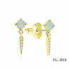 Pendientes Dorados Plata Piedra Blanca 2024519/Y | 18,00 € | Joyería Flores
