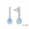 Pendientes Plata Agua Marina Presión 2024435 | 36,00 € | Joyería Flores