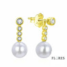 Pendientes Dorados Plata Perla 2024442/Y | 24,00 € | Joyería Flores