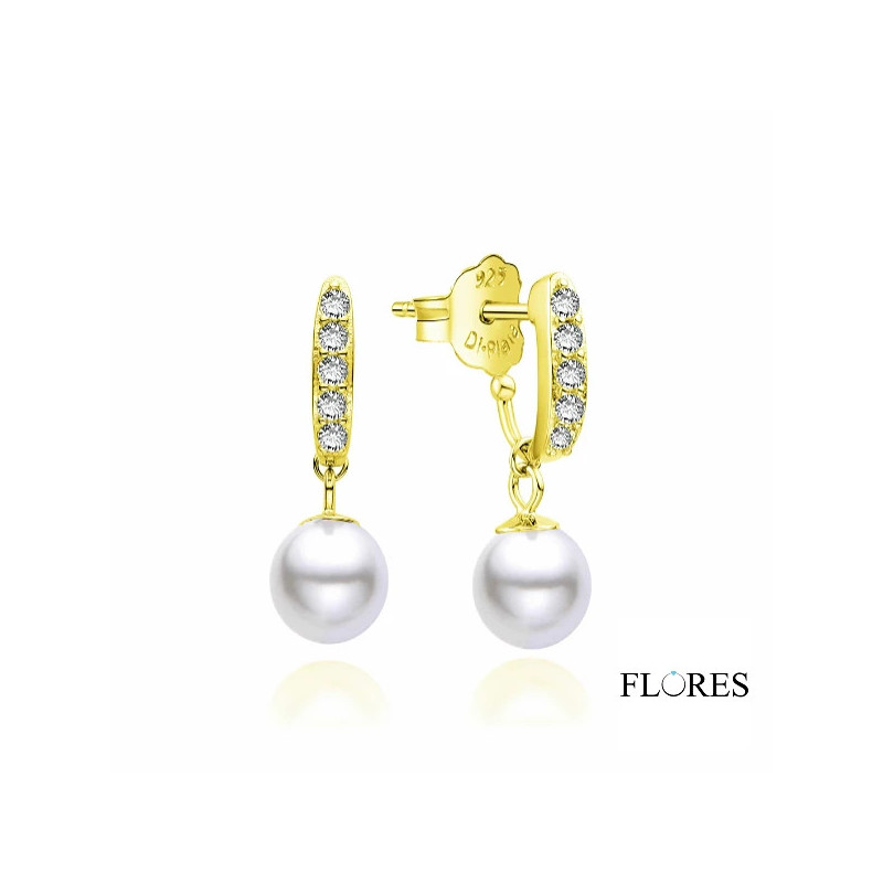 Pendientes Plata Perla y Circonitas 2024465/Y | 21,00 € | Joyería Flores