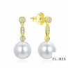 Pendientes Dorados Plata Perla 2024499/Y | 22,00 € | Joyería Flores