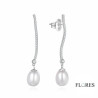 Pendientes Plata Circonitas Perla Presión 2024177 | 28,00 € | Joyería Flores