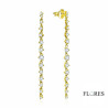 Pendientes Dorados Plata Circonitas 2024224/Y | 44,00 € | Joyería Flores
