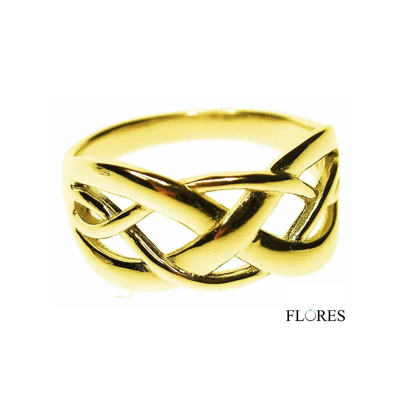 Sortija Dorada Plata de Ley 2011255/18 | 27,00 € | Joyería Flores