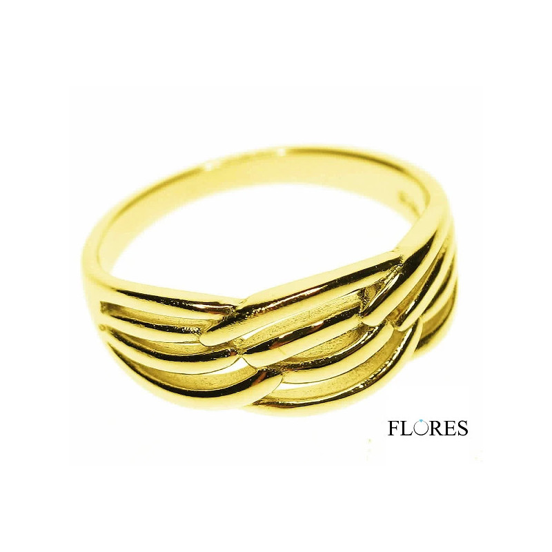 Sortija Dorada Plata de Ley 2011261/16 | 26,00 € | Joyería Flores