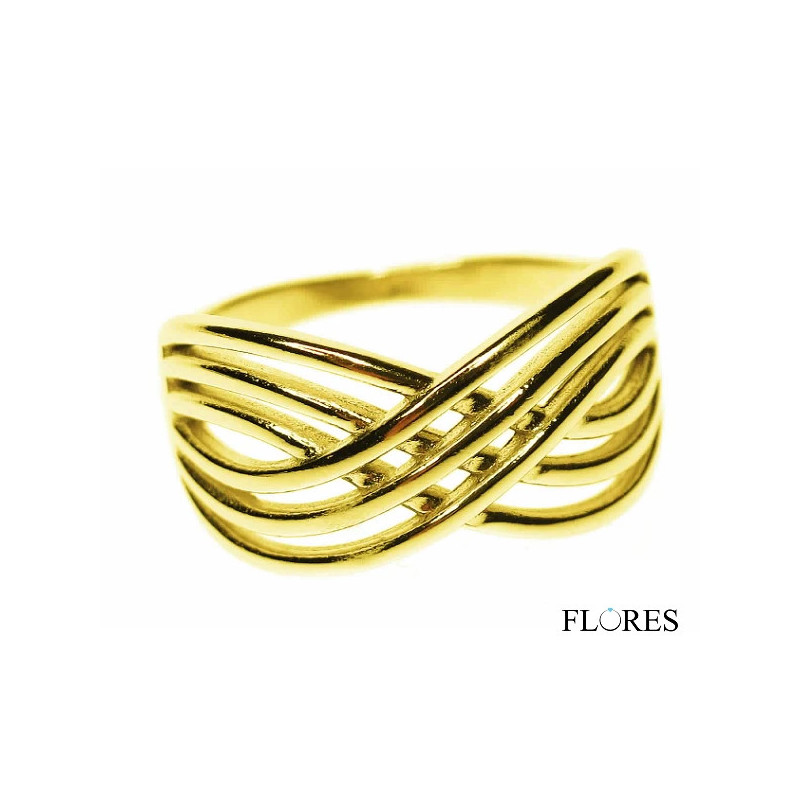 Sortija Dorada Plata de Ley 2011265/14 | 27,00 € | Joyería Flores