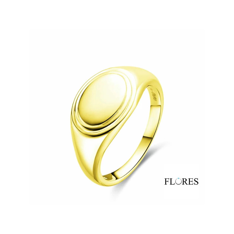 Sortija Dorada Oval Plata de Ley 2011509/14 | 32,00 € | Joyería Flores