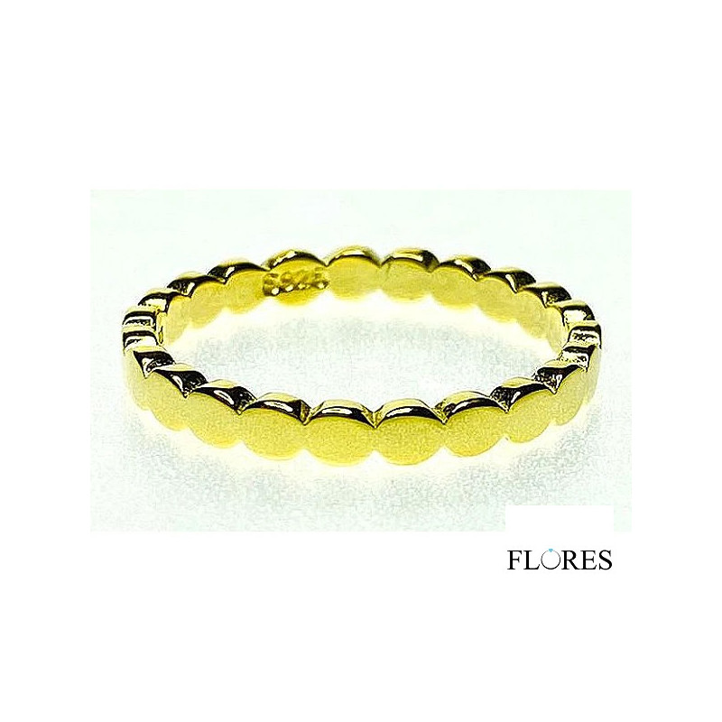 Sortija Dorada Plata de Ley Tallada 2011215/18 | 17,00 € | Joyería Flores