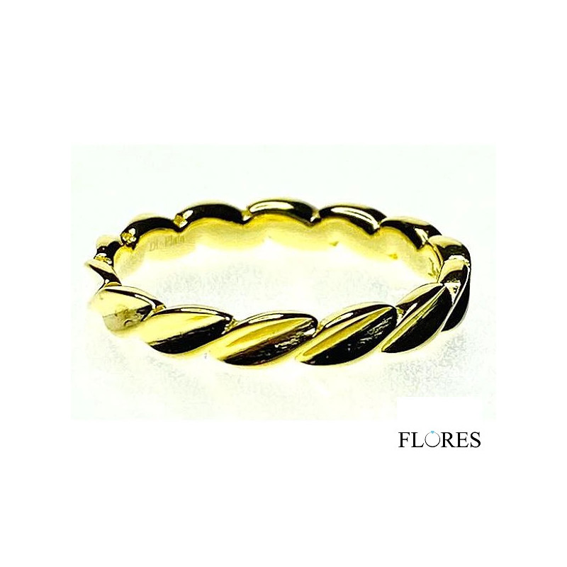Sortija Dorada Plata de Ley Tallada 2011225/18 | 20,00 € | Joyería Flores