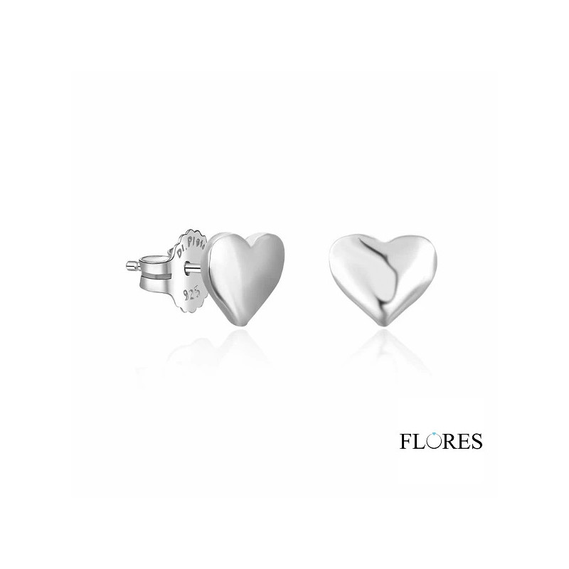 Pendientes Corazón Plata Presión 2024027 | 10,00 € | Joyería Flores