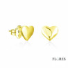 Pendientes Dorados Corazón Plata Presión 2024027/Y | 10,00 € | Joyería Flores