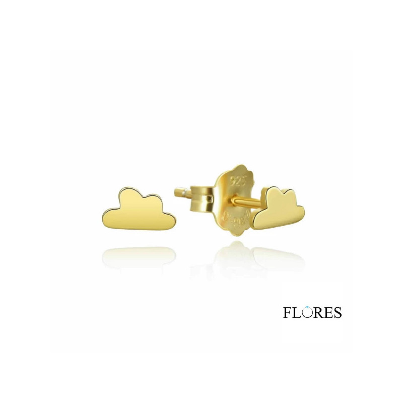 Pendientes Dorados Nube Plata 2024134/Y | 11,00 € | Joyería Flores