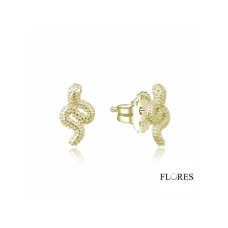 Pendientes Dorados Serpiente Plata 2024137/Y | 12,00 € | Joyería Flores