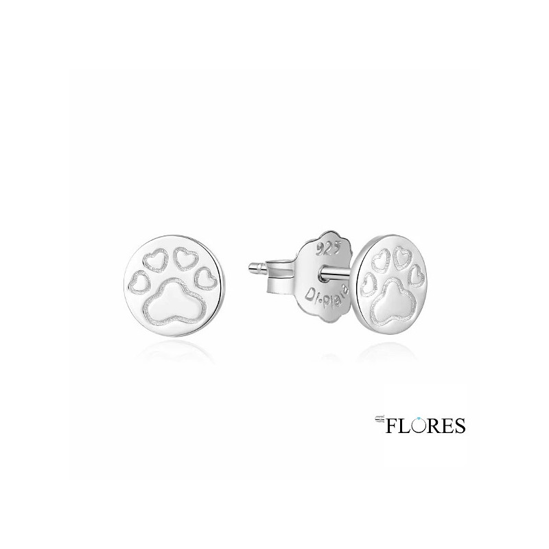 Pendientes Redondos Plata Huella 2024331 | 13,00 € | Joyería Flores