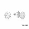 Pendientes Redondos Plata Huella 2024331 | 13,00 € | Joyería Flores
