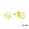 Pendientes Dorados Redondos Plata Huella 2024331/Y | 13,00 € | Joyería Flores