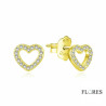 Pendientes Dorados Corazón Plata 2024355/Y | 16,00 € | Joyería Flores