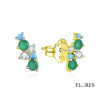 Pendientes Dorados Circonitas Plata 2024395/Y | 18,00 € | Joyería Flores