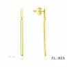 Pendientes Barra Dorados Plata Presión 2024609/Y | 20,00 € | Joyería Flores